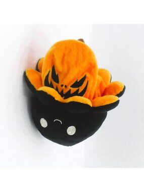 Reversible Halloween Pumpkin  Black Plush Cute & Spooky Mood Octopus Soft     u